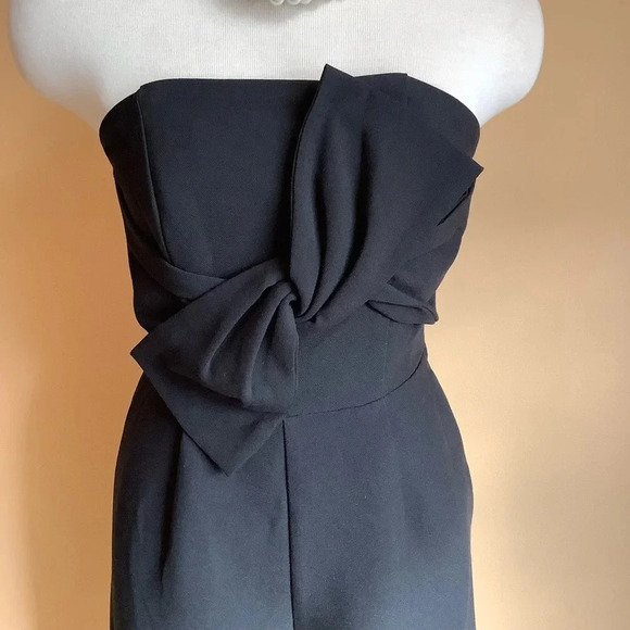 PARVENUE Black Twist Strapless Jumpsuit Size S - Picture 6 of 14